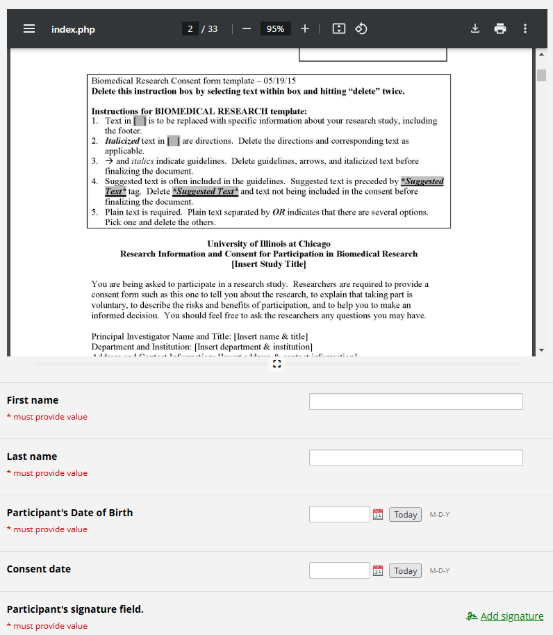 Added Consent Form on the Survey