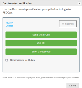 Duo Two-Step Verification