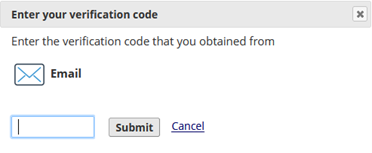 Enter your emailed verification code.